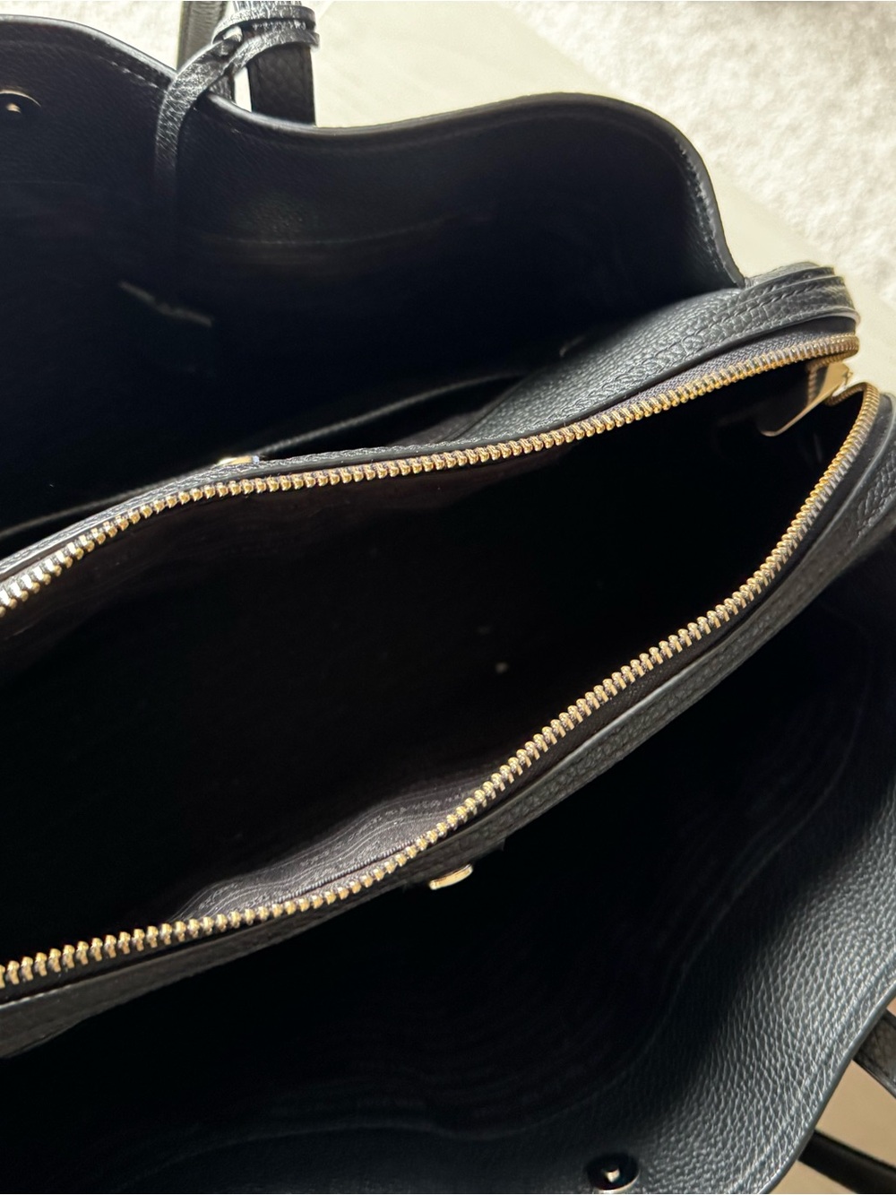 kate spade Black Pebbled Leather Shoulder Work Tote - Picture 6 of 7